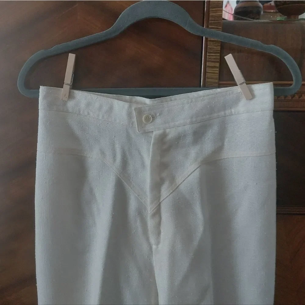 Vintage 1970s Pantasias high waisted V stitched wide leg pants true vin… - Picture 7 of 16